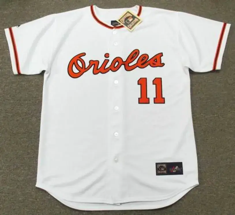 LUIS APARICIO Baltimore Orioles 1966 Majestic Cooperstown Home Baseball Jersey