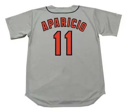 LUIS APARICIO Baltimore Orioles 1967 Majestic Cooperstown Away Baseball Jersey 