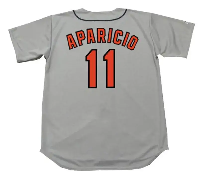 LUIS APARICIO Baltimore Orioles 1967 Majestic Cooperstown Away Baseball Jersey 