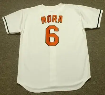 MELVIN MORA Baltimore Orioles 2004 Majestic Throwback Home Baseball Jersey 