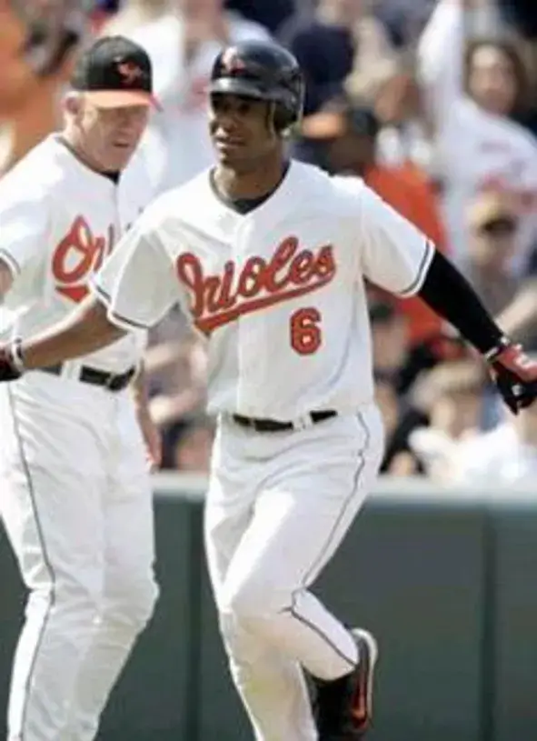 MELVIN MORA Baltimore Orioles 2004 Majestic Throwback Home Baseball Jersey 