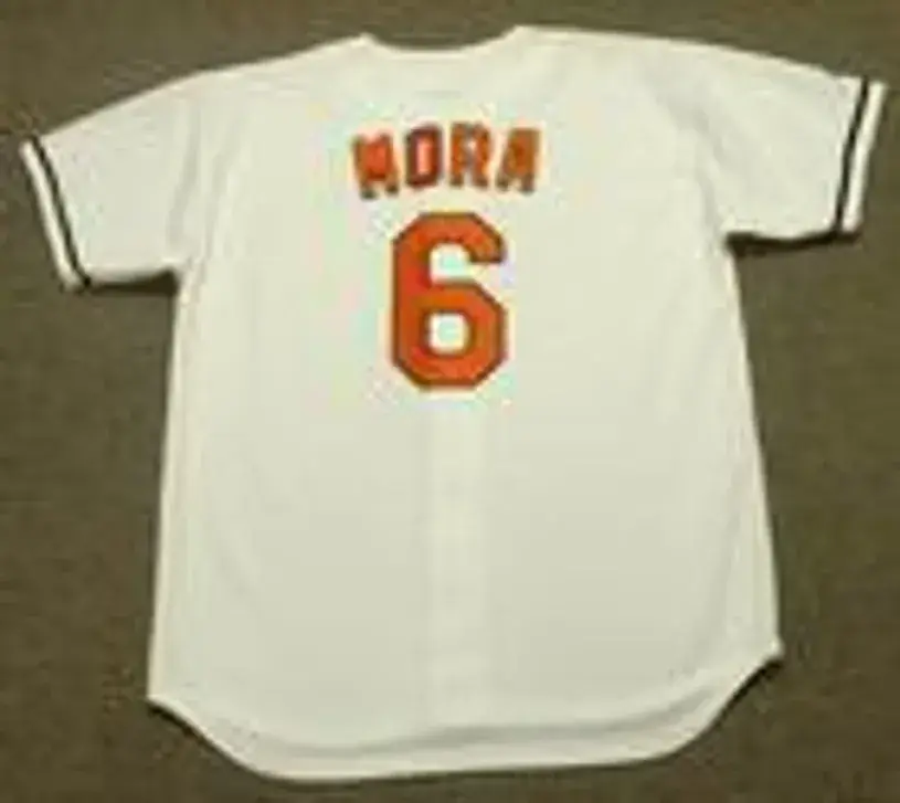 MELVIN MORA Baltimore Orioles 2004 Majestic Throwback Home Baseball Jersey 
