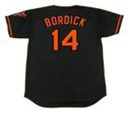 MIKE BORDICK Baltimore Orioles 2000 Majestic Alternate Throwback Baseball Jersey 