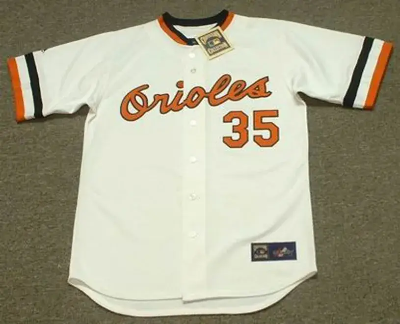 MIKE CUELLAR Baltimore Orioles 1974 Majestic Cooperstown Throwback Baseball Jersey