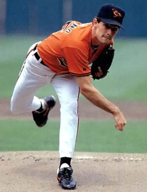 MIKE MUSSINA Baltimore Orioles 2000 Majestic Alternate Throwback Baseball Jersey 