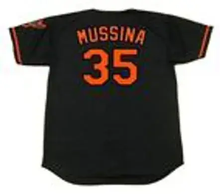MIKE MUSSINA Baltimore Orioles 2000 Majestic Alternate Throwback Baseball Jersey 