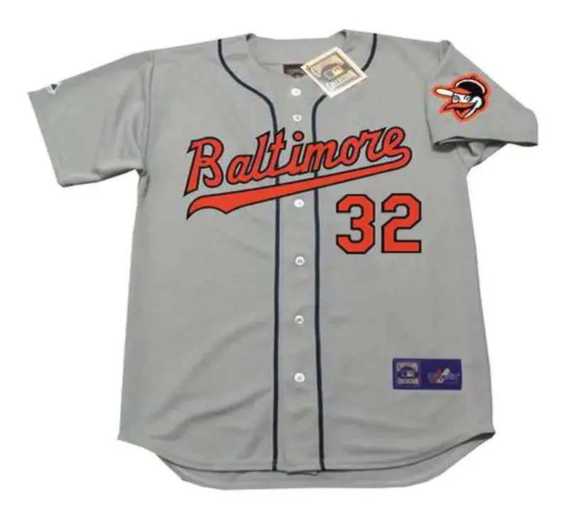 MILT PAPPAS Baltimore Orioles 1963 Majestic Cooperstown Away Baseball Jersey 