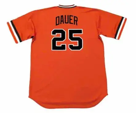 RICH DAUER Baltimore Orioles 1979 Majestic Cooperstown Baseball Jersey 
