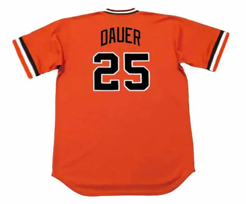 RICH DAUER Baltimore Orioles 1979 Majestic Cooperstown Baseball Jersey 