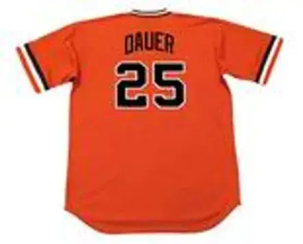 RICH DAUER Baltimore Orioles 1979 Majestic Cooperstown Baseball Jersey 