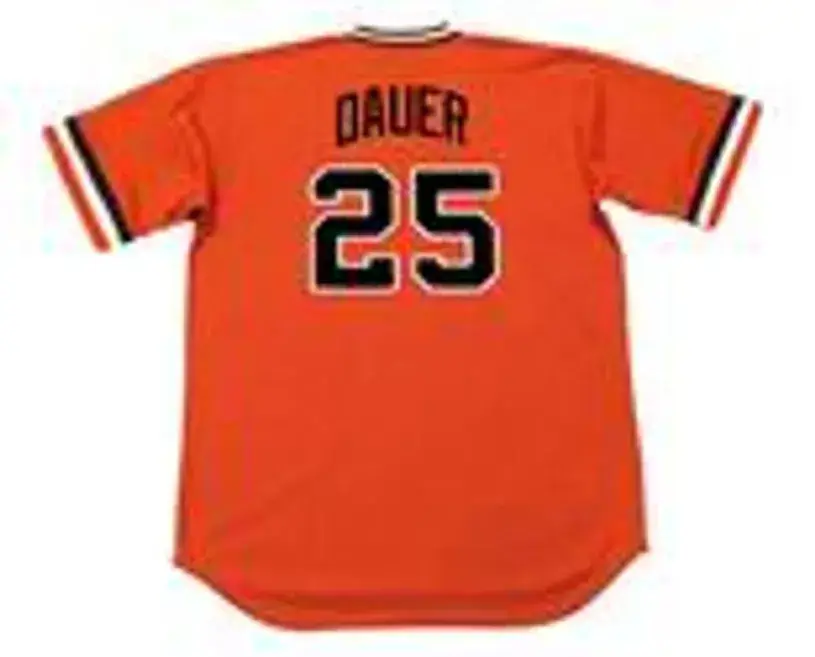 RICH DAUER Baltimore Orioles 1979 Majestic Cooperstown Baseball Jersey 