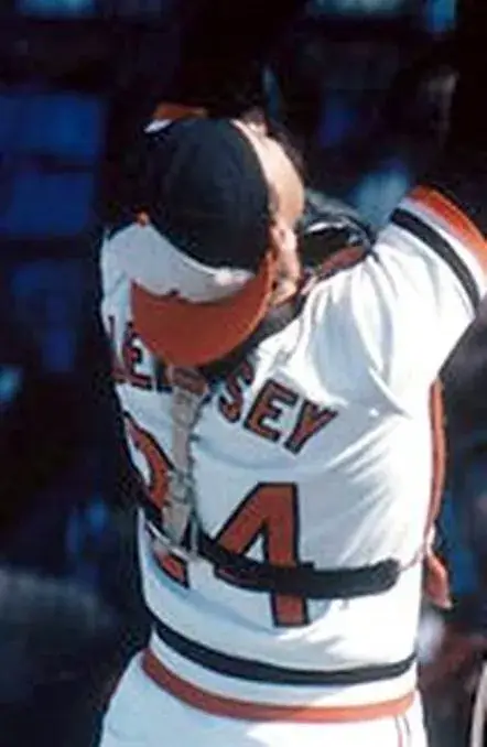 RICK DEMPSEY Baltimore Orioles 1983 Majestic Home Cooperstown Throwback Jersey 