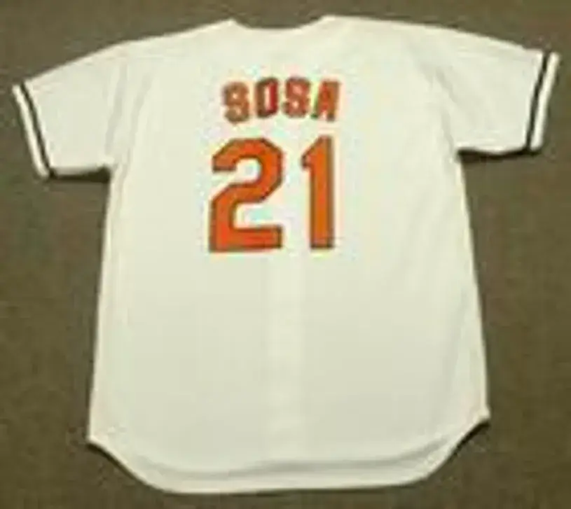 SAMMY SOSA Baltimore Orioles 2005 Majestic Throwback Home Baseball Jersey 