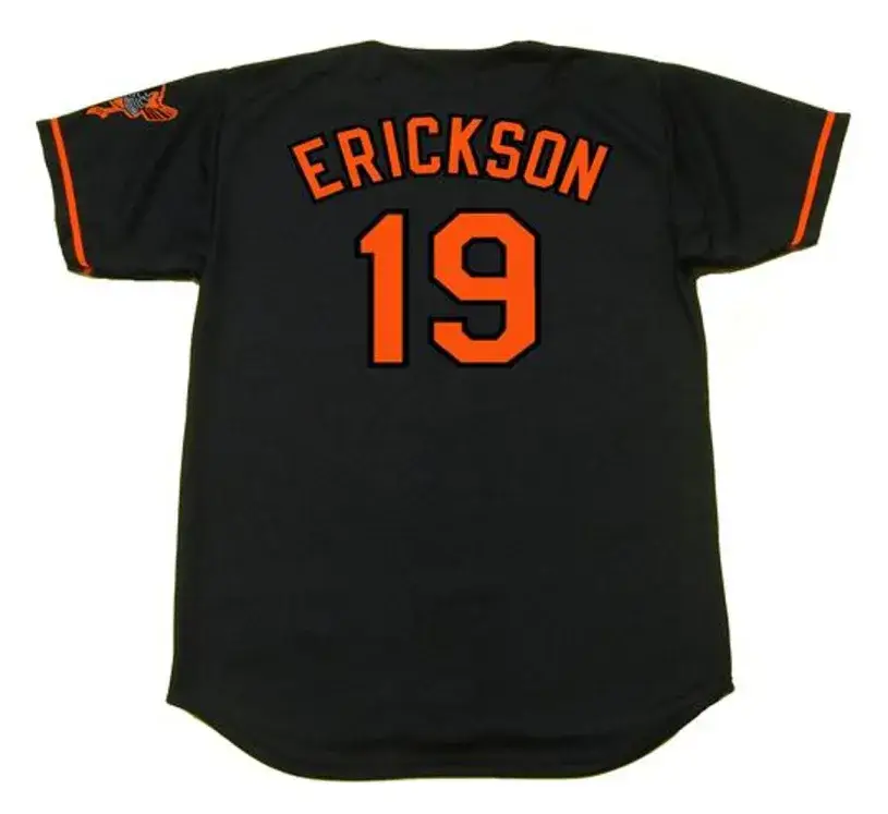 SCOTT ERICKSON Baltimore Orioles 2000 Majestic Alternate Throwback Baseball Jersey 