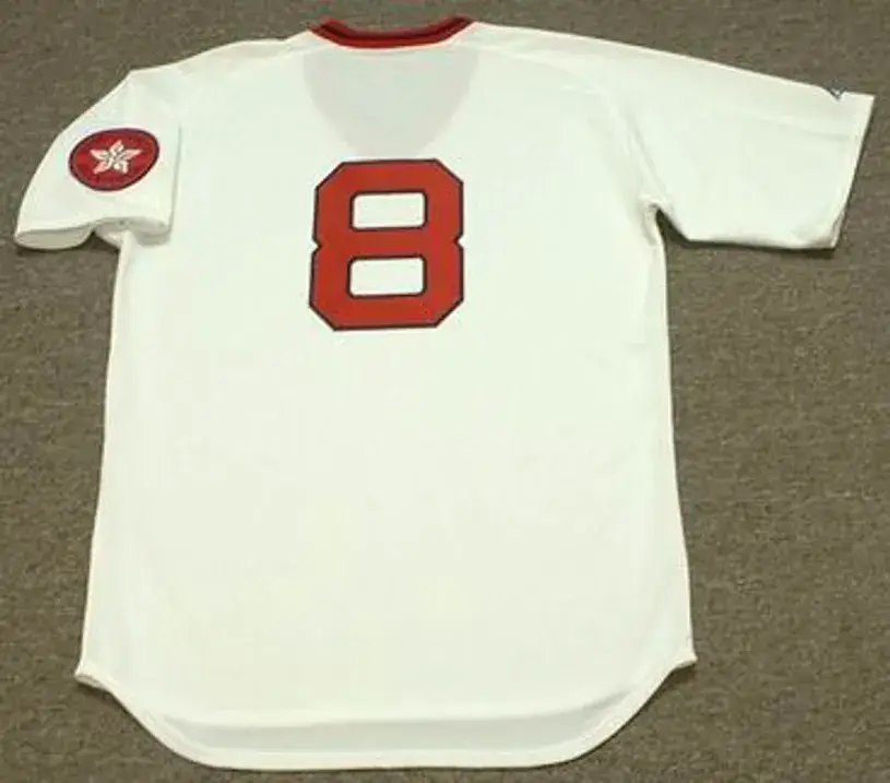 CARL YASTRZEMSKI Boston Red Sox 1975 Home Majestic Cooperstown Throwback Jersey 