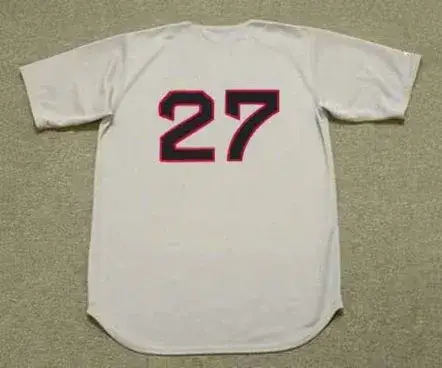 CARLTON FISK Boston Red Sox 1972 Away Majestic Throwback Baseball Jersey