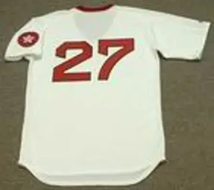 CARLTON FISK Boston Red Sox 1975 Majestic Cooperstown Throwback Baseball Jersey 