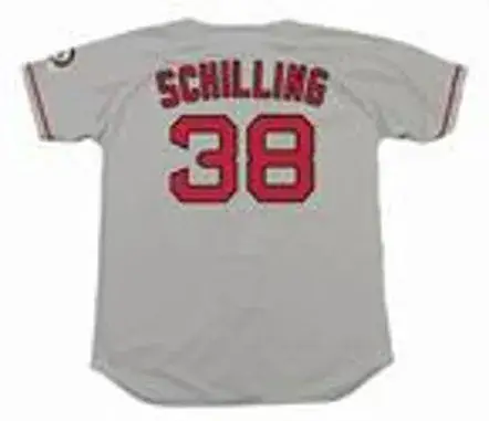 CURT SCHILLING Boston Red Sox 2004 Majestic Throwback Away Baseball Jersey 