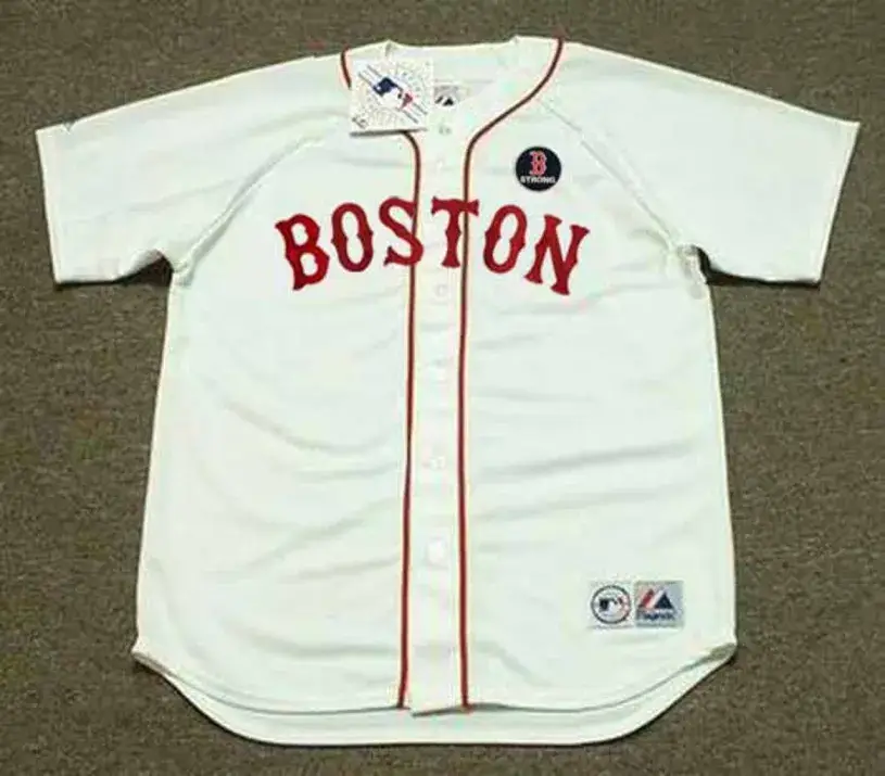 DAVID ORTIZ Boston “Strong” Red Sox 2013 Home Majestic Throwback Baseball Jersey 