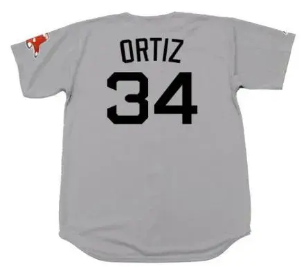 DAVID ORTIZ Boston Red Sox 2009 Majestic Throwback Away Baseball Jersey 