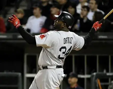 DAVID ORTIZ Boston Red Sox 2009 Majestic Throwback Away Baseball Jersey 