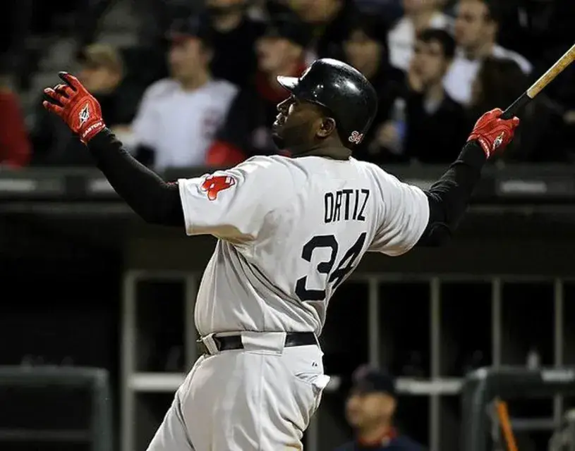 DAVID ORTIZ Boston Red Sox 2009 Majestic Throwback Away Baseball Jersey 
