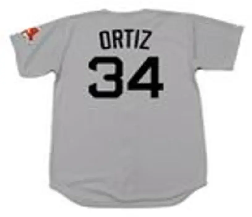 DAVID ORTIZ Boston Red Sox 2009 Majestic Throwback Away Baseball Jersey 