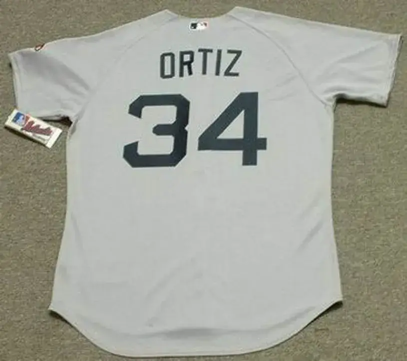 DAVID ORTIZ Boston Red Sox 2010 Majestic AUTHENTIC Throwback Baseball Jersey 
