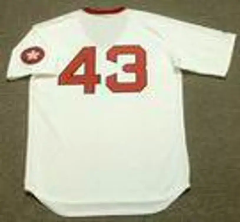 DENNIS ECKERSLEY Boston Red Sox 1970’s Majestic Cooperstown Throwback Jersey 