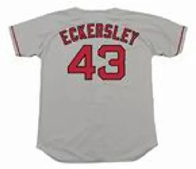 DENNIS ECKERSLEY Boston Red Sox 1998 Majestic Throwback Away Baseball Jersey 