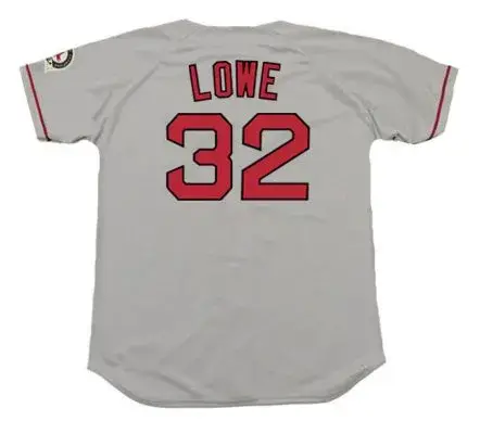 DEREK LOWE Boston Red Sox 2004 Majestic Throwback Away Baseball Jersey 