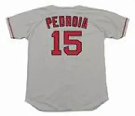 DUSTIN PEDROIA Boston Red Sox 2008 Majestic Throwback Away Baseball Jersey 