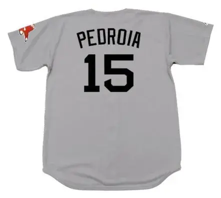 DUSTIN PEDROIA Boston Red Sox 2009 Majestic Throwback Away Baseball Jersey 
