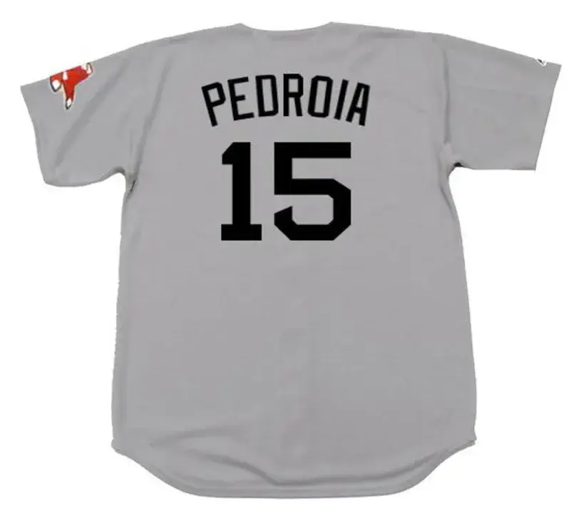 DUSTIN PEDROIA Boston Red Sox 2009 Majestic Throwback Away Baseball Jersey 