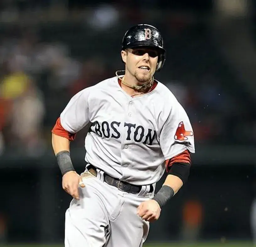 DUSTIN PEDROIA Boston Red Sox 2009 Majestic Throwback Away Baseball Jersey 
