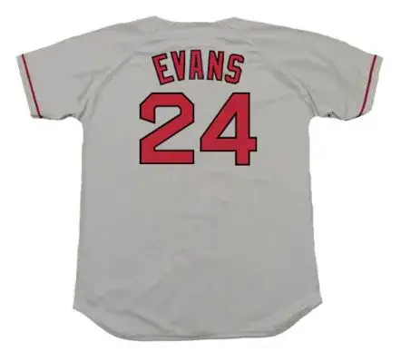 DWIGHT EVANS Boston Red Sox 1990 Majestic Throwback Away Baseball Jersey 