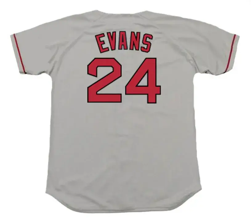DWIGHT EVANS Boston Red Sox 1990 Majestic Throwback Away Baseball Jersey 