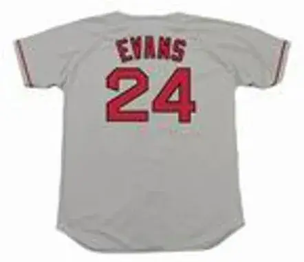 DWIGHT EVANS Boston Red Sox 1990 Majestic Throwback Away Baseball Jersey 
