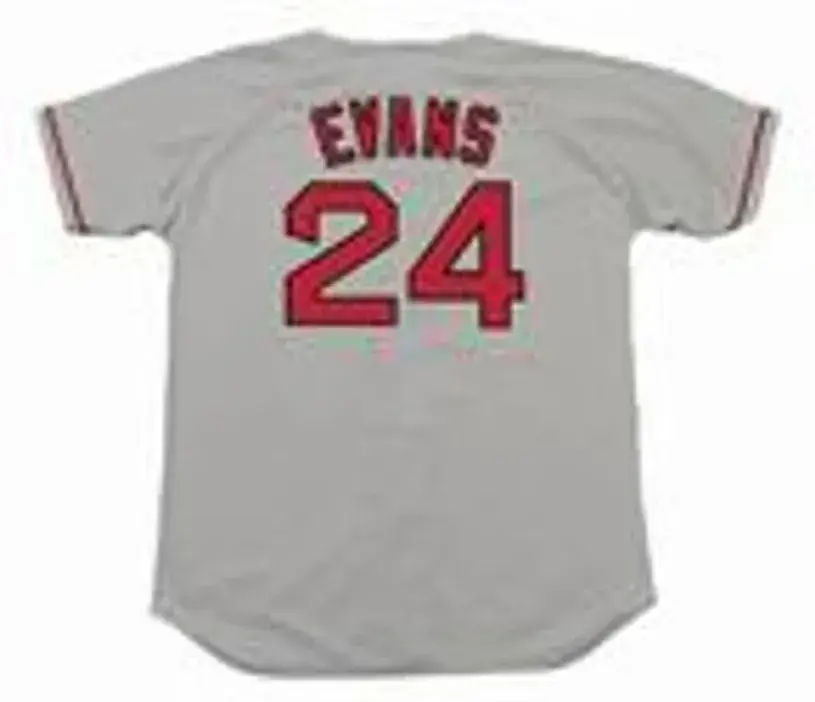 DWIGHT EVANS Boston Red Sox 1990 Majestic Throwback Away Baseball Jersey 