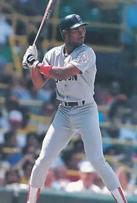 ELLIS BURKS Boston Red Sox 1987 Majestic Cooperstown Throwback Away Jersey 