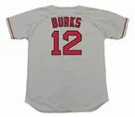 ELLIS BURKS Boston Red Sox 1990 Majestic Throwback Away Baseball Jersey 