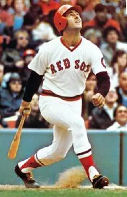 FRED LYNN Boston Red Sox 1975 Majestic Cooperstown Home Throwback Baseball Jersey 