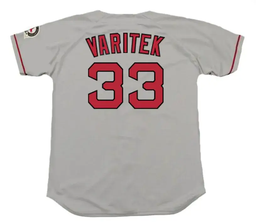 JASON VARITEK Boston Red Sox 2004 Majestic Throwback Away Baseball Jersey 