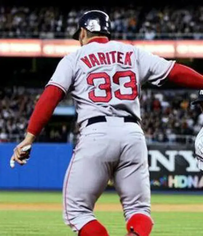 JASON VARITEK Boston Red Sox 2004 Majestic Throwback Away Baseball Jersey 