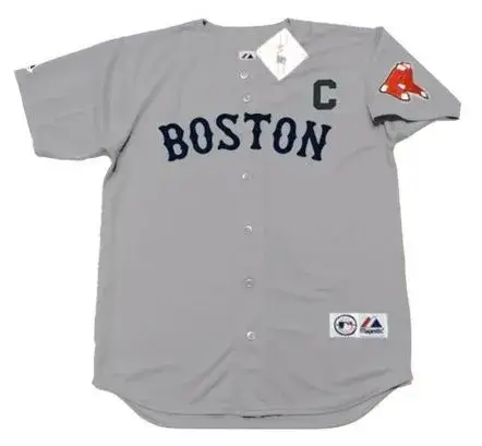 JASON VARITEK Boston Red Sox 2009 Majestic Throwback Away Baseball Jersey