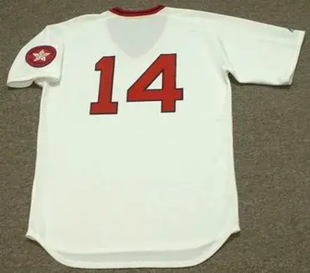 JIM RICE Boston Red Sox 1975 Majestic Cooperstown Home Throwback Baseball Jersey 