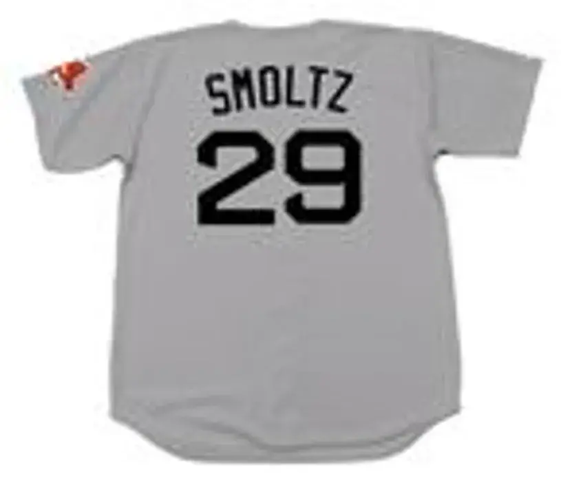 JOHN SMOLTZ Boston Red Sox 2009 Majestic Throwback Away Baseball Jersey 