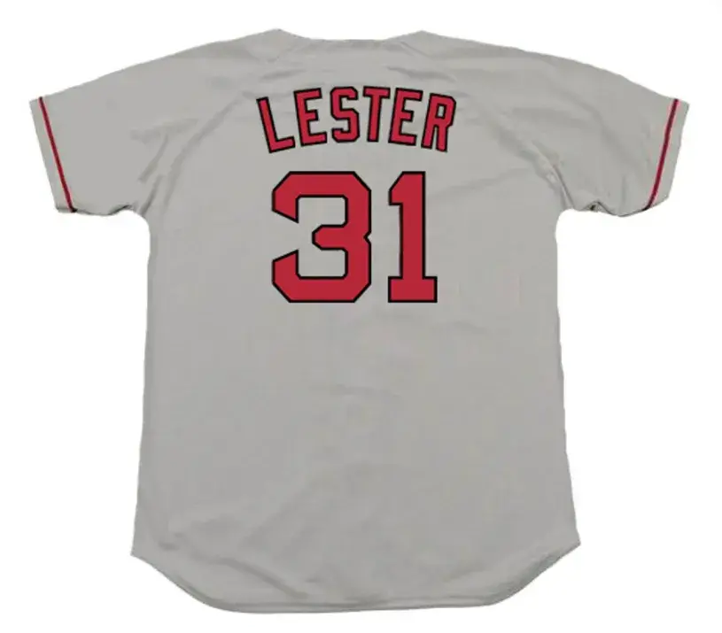 JON LESTER Boston Red Sox 2008 Majestic Throwback Away Baseball Jersey 