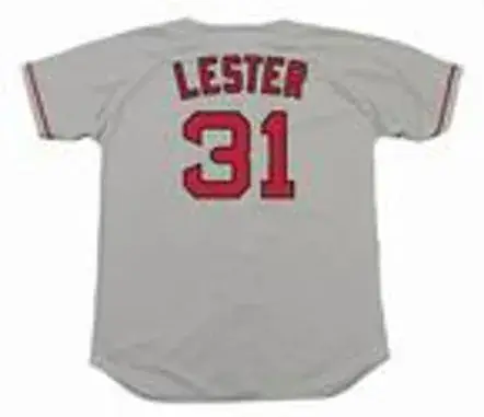 JON LESTER Boston Red Sox 2008 Majestic Throwback Away Baseball Jersey 