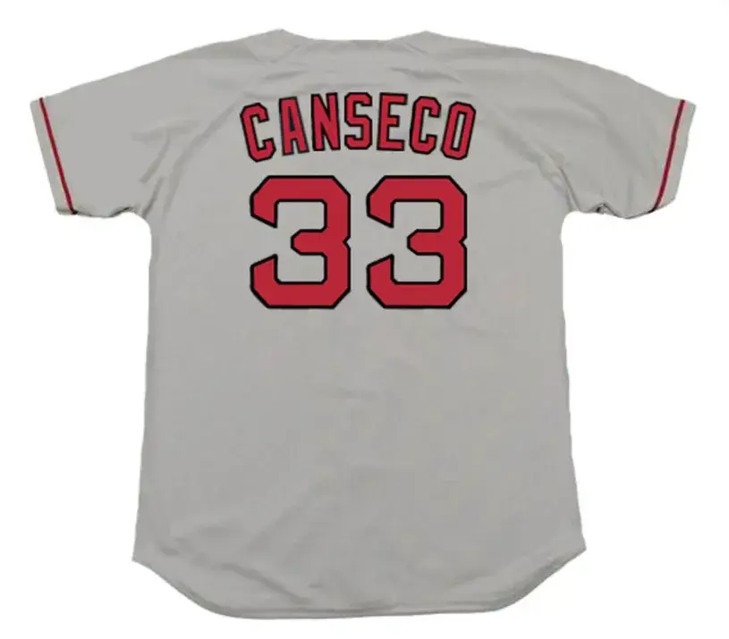 JOSE CANSECO Boston Red Sox 1995 Majestic Throwback Away Baseball Jersey 